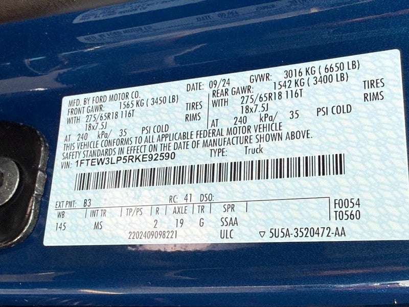 2024 Ford F-150 XLT 4WD SuperCrew 5.5' Box