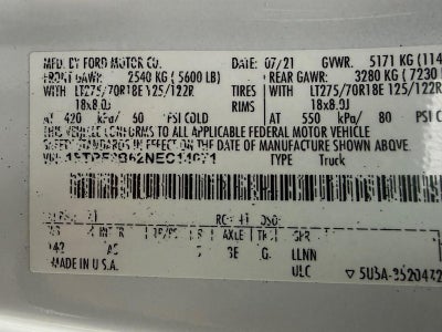 2022 Ford Super Duty F-350 SRW XL 4WD Reg Cab 8' Box