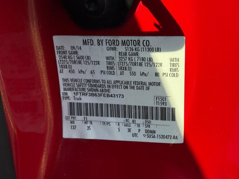 2015 Ford Super Duty F-350 SRW 4WD Reg Cab 137" XL